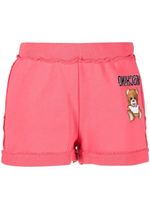 Moschino short à logo brodé - Rose