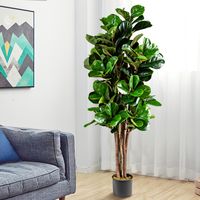 1,5 m Kunstmatige Vijgenboom Decoratie Kamerplant met Bloempot