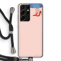 High heels: Samsung Galaxy S21 Ultra Transparant Hoesje met koord