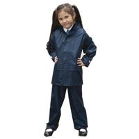 Regenpak winddicht voor kinderen - navy blauw - Regenjas / regenbroek - Regenkleding