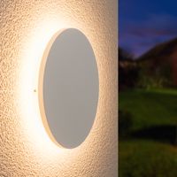 Casper XL LED Wandlamp Wit - 3000K warm wit - 9 Watt - Rond - Muurlamp voor binnen en buiten voor binnen en buiten