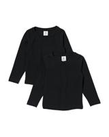 HEMA Kinder t-shirts biologisch katoen - 2 stuks zwart (zwart)