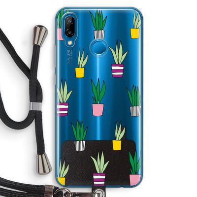 Sanseveria: Huawei P20 Lite Transparant Hoesje met koord