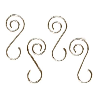 Kerstbalhaakjes - 40x st - zilver - 3.5 cm - kerstboomhaakjes