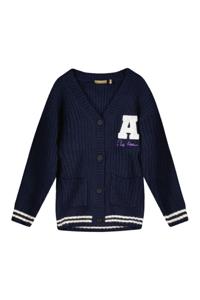 Like Flo Meisjes vest lang gebreid - Kaylee - Navy blauw