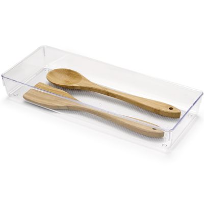 Lade organizer Skuff - transparant - kunststof - 15 x 37,5 x 5 cm - modulair - ladeverdeler