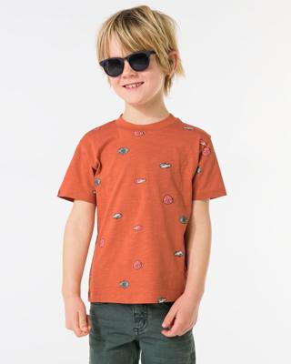 HEMA Kinder T-shirt vissen lichtbruin (lichtbruin)