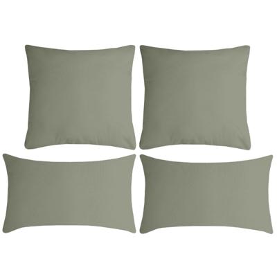 Stof Textile sierkussen Nelson - 4x - groen - 2 formaten - polyester
