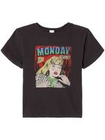 RE/DONE t-shirt en coton Monday Again à graphique - Noir