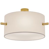 LED Plafondlamp - Plafondverlichting - Trion Coleno - E27 Fitting - Rond - Mat Goud - Aluminium