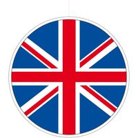 UK Great Britain vlag/Union Jack hangdecoratie 28 cm - thumbnail