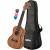 Cascha HH 2035L linkshandige premium concert ukelele met tas en plectra