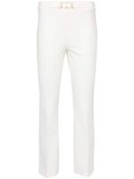 TWINSET pantalon nervuré à plaque logo - Blanc