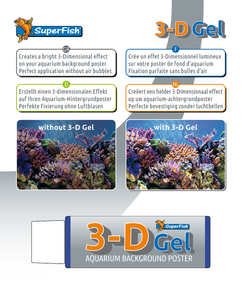 Superfish 3D Poster Gel - Luchtbelvrije Aquariumachtergrond met 3-D Effect, Geschikt voor Alle Aquaria