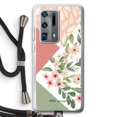 Sweet heaven geometrics: Huawei P40 Pro Plus Transparant Hoesje met koord
