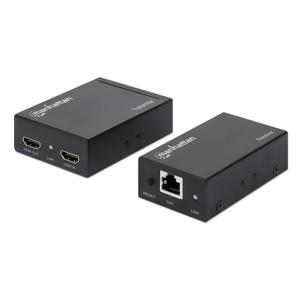 Manhattan 207461 Extender (verlenging) HDMI, LAN (10/100/1000 MBit/s) via netwerkkabel RJ45 50 m