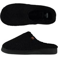 Instapper slippers/pantoffels Teddy wol - zwart - maat 43-44 - Volwassenen Instapper slippers/pantoffels Teddy wol - zwart - maat 43-44 - Volwassenen