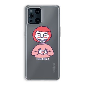 Hartje: Oppo Find X3 Transparant Hoesje