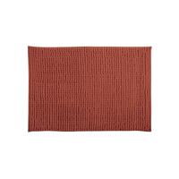 MSV Badkamerkleed/badmat tapijtje voor op de vloer - terracotta - 40 x 60 cm - Microvezel - Badmatjes