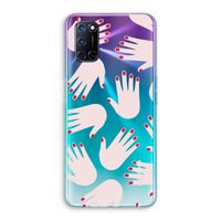 Hands pink: Oppo A72 Transparant Hoesje