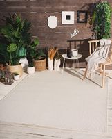 Laagpolig Effen Vloerkleed Voor Binnen en Buiten Cream-140 x 200 cm Laagpolig Effen Vloerkleed Voor Binnen en Buiten Cream-140 x 200 cm