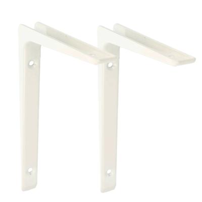 AMIG Plankdrager - 2x - planksteun - van aluminium - gelakt wit - H200 x B150 mm