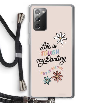 Tough Life: Samsung Galaxy Note 20 / Note 20 5G Transparant Hoesje met koord
