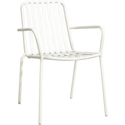 Leen Bakker - Stapelstoel Vence - /zand - 82x55x62 Cm - Metaal - Crème