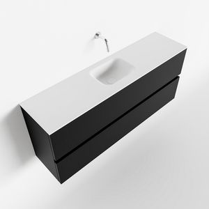 Toiletmeubel Mondiaz Ada | 120 cm | Meubelkleur Urban | Lex wastafel Talc Midden | Zonder kraangat