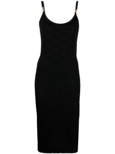 Versace robe La Greca à motif en jacquard - Noir