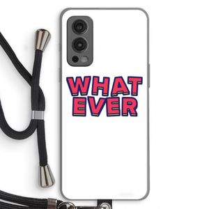 Whatever: OnePlus Nord 2 5G Transparant Hoesje met koord