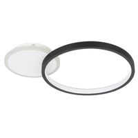 EGLO Gafares Plafondlamp - LED - 40,5 cm - Zwart/Wit - Dimbaar