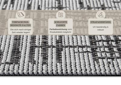 Hanse Home - Clyde In- and Outdoor Carpet Telu Beige Grey - 63x120 cm