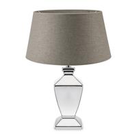 Moderne tafellamp Melrose - grijs - tafellamp Class zilver inclusief lampenkap 35/30/19cm - tafellamp hoogte 50 cm - geschikt voor E27 LED lamp - Tafellamp geschikt voor woonkamer, slaapkamer, thuiskantoor edit