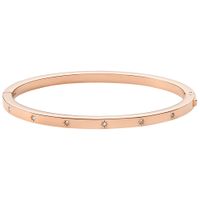 Fossil JF04394791 Armband Bangle Sadie staal-zirconia rosekleurig-wit 4 mm 17,5 cm