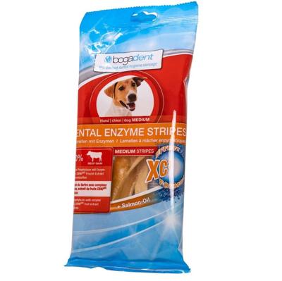 BOGAR Bogadent Dental enzyme stripes Medium Beef - traktatie voor hond - 100g