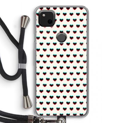 Hartjes: Pixel 4a Transparant Hoesje met koord