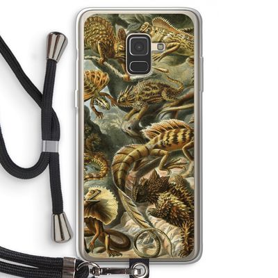 Haeckel Lacertilia: Samsung Galaxy A8 (2018) Transparant Hoesje met koord