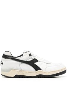 Diadora baskets en cuir à empiècements - Blanc