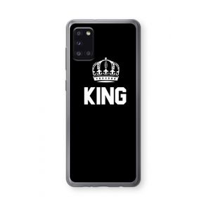 King zwart: Samsung Galaxy A31 Transparant Hoesje