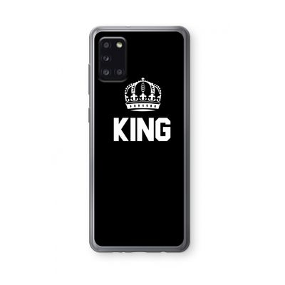 King zwart: Samsung Galaxy A31 Transparant Hoesje