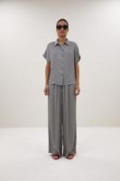 By-Bar Broek benji silky stripe | jet black