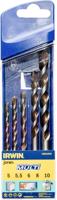 Irwin multimateriaalboren set 5/5,5/6/8/10mm