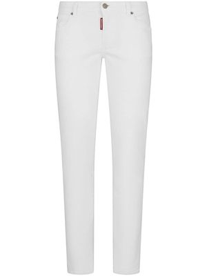DSQUARED2 jean slim à taille basse - Blanc