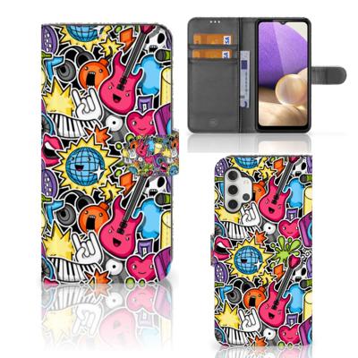 Samsung Galaxy A32 4G | Wallet Case | met Pasjes | Punk Rock