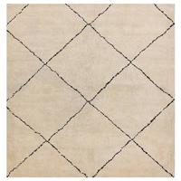 Beliani-MUTKI-Laagpolig vloerkleed-Beige-200 x 200 cm-Polyester