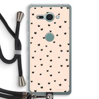 Kleine kattenkopjes: Sony Xperia XZ2 Compact Transparant Hoesje met koord