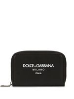 Dolce & Gabbana portefeuille en cuir à logo imprimé - Noir