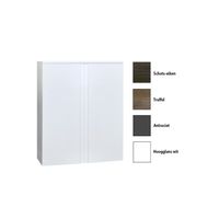 Kolomkast Sanicare Q7 2-Deurs Soft-Closing Greeploos 90x67x32 cm Antraciet - thumbnail