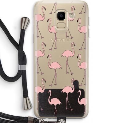 Anything Flamingoes: Samsung Galaxy J6 (2018) Transparant Hoesje met koord